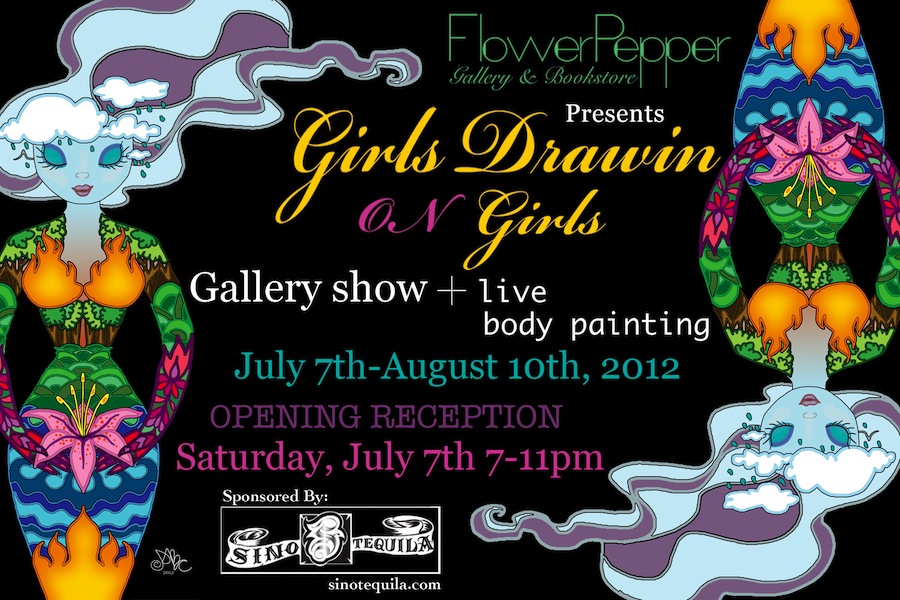 Girls Drawin On Girls @ Flower Pepper Gallery