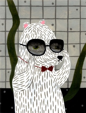 Sunglasses Bear by Tory Lin