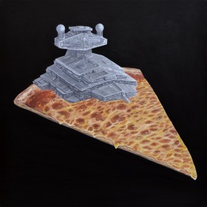 Super Cheesy Star Destroyer Cheese Pizza by Roland Tamayo