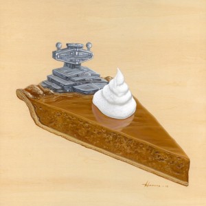 Super Cheesy Star Destroyer Pumpkin Pie by Roland Tamayo