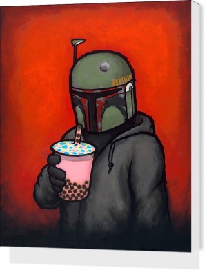 Boba by Luke Chueh Stretched Canvas Print