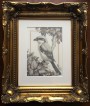 Loggerhead Shrike And Hawthorn 2 by Vanessa Foley with Frame