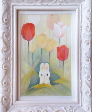 Tiny Tulips by Heather Gross with Frame