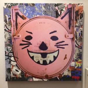 LA River Cat (Pink) Canvas Print by Randy Hage