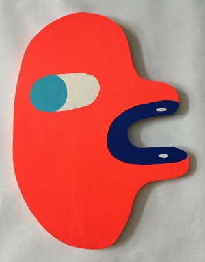 Head (Neon Orange/Navy/It Bl) by Martha Rich