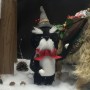 Christmas Cat with Grey Hat by Yetis & Friends on Display