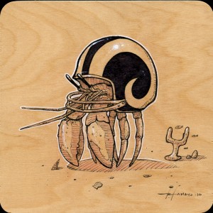 Rams Hermit Study by Roland Tamayo