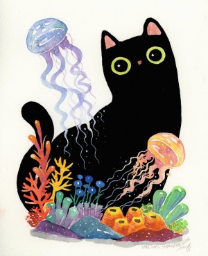 The Series of The Aquarium Cat - Jellyfish by Shanghee Shin