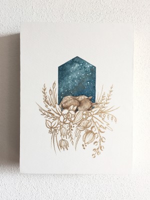 Asleep with the Stars - Deer by Emiko Woods