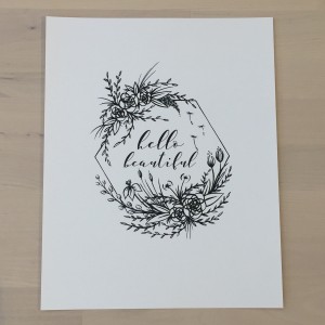 Hello Beautiful Print by Emiko Woods