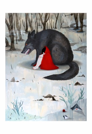 Red Riding Hood Print by Mandy Cao