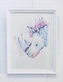 Ceratotherium Simum Cottoni by Nana Williams with Frame