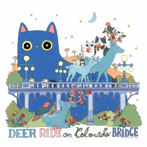 Deer Ride on Colorado st Bridge by Shanghee Shin