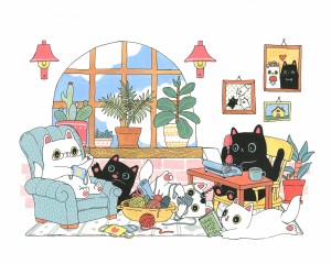 Stay Home Family Moments by Shanghee Shin Print