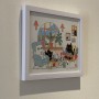 Stay Home Family Moments by Shanghee Shin Original Drawing with Frame Side